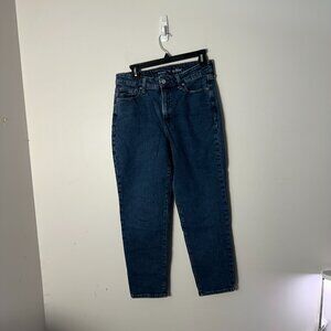 Old Navy Women's Straight Leg Jeans - Dark Blue